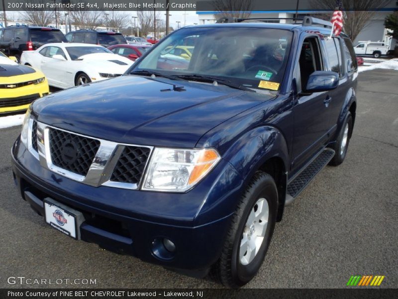 Majestic Blue Metallic / Graphite 2007 Nissan Pathfinder SE 4x4