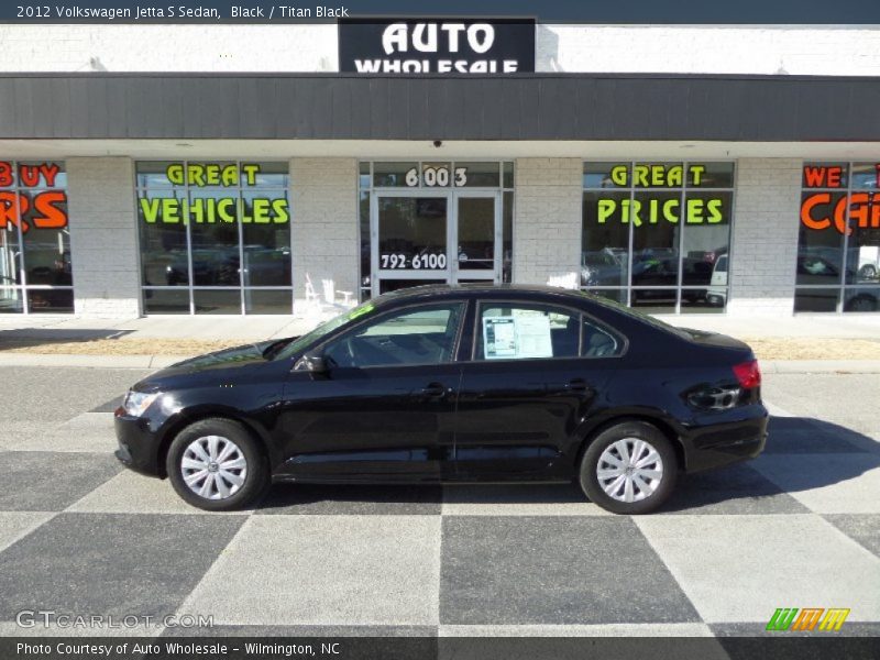 Black / Titan Black 2012 Volkswagen Jetta S Sedan