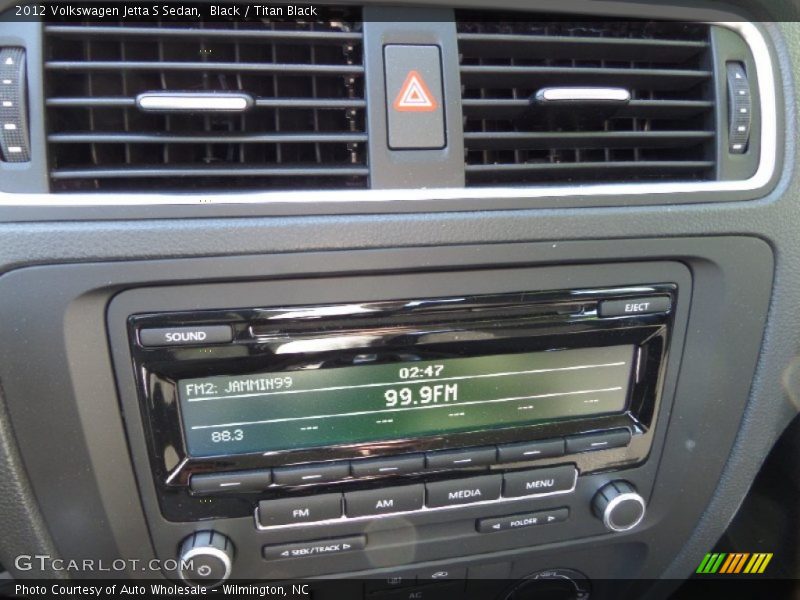 Black / Titan Black 2012 Volkswagen Jetta S Sedan