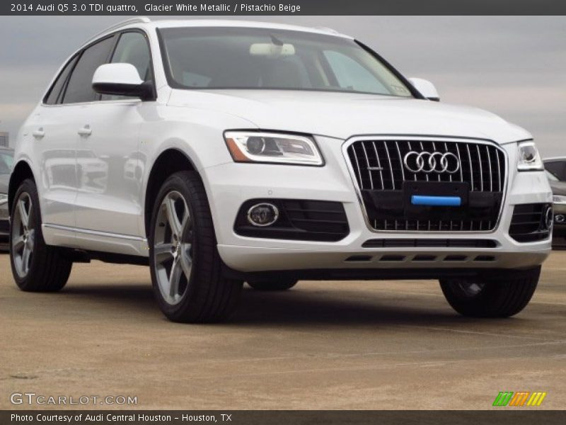 Glacier White Metallic / Pistachio Beige 2014 Audi Q5 3.0 TDI quattro