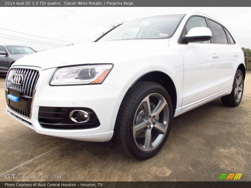 Glacier White Metallic / Pistachio Beige 2014 Audi Q5 3.0 TDI quattro