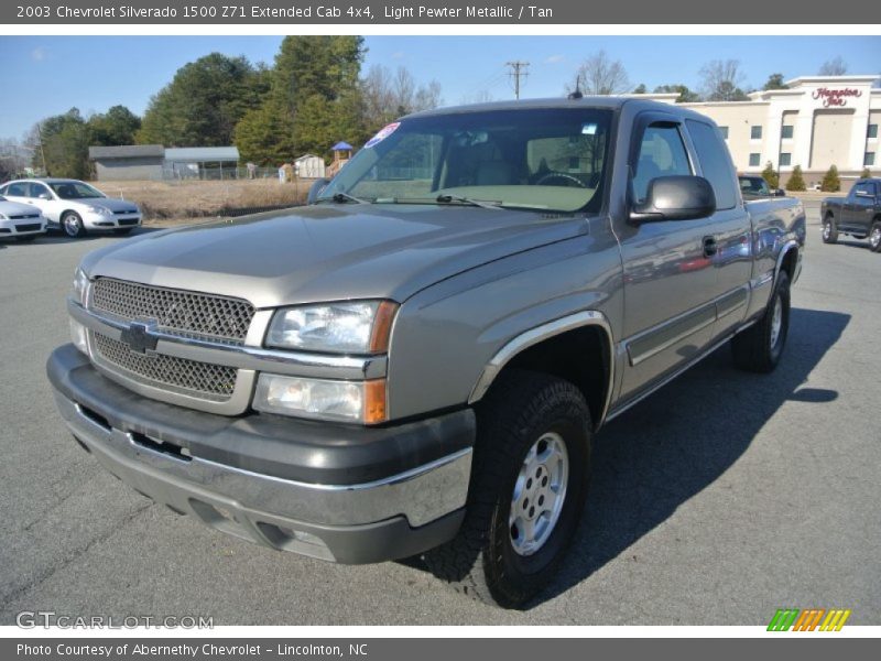 Light Pewter Metallic / Tan 2003 Chevrolet Silverado 1500 Z71 Extended Cab 4x4