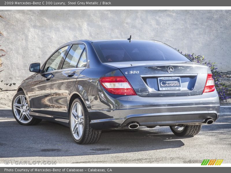 Steel Grey Metallic / Black 2009 Mercedes-Benz C 300 Luxury