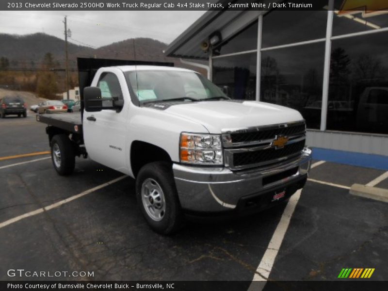 Summit White / Dark Titanium 2013 Chevrolet Silverado 2500HD Work Truck Regular Cab 4x4 Stake Truck