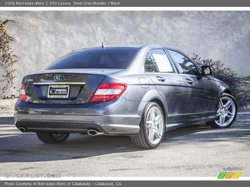 Steel Grey Metallic / Black 2009 Mercedes-Benz C 300 Luxury
