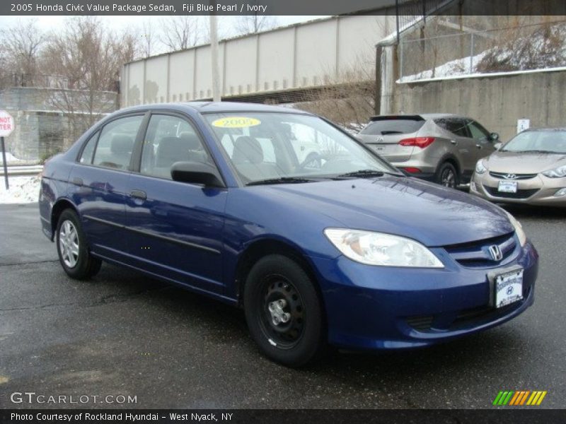 Fiji Blue Pearl / Ivory 2005 Honda Civic Value Package Sedan
