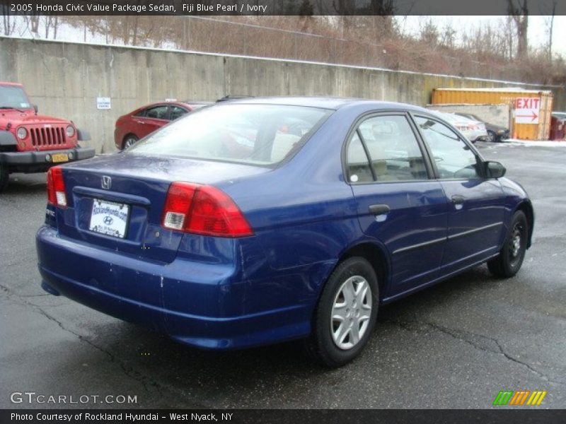 Fiji Blue Pearl / Ivory 2005 Honda Civic Value Package Sedan