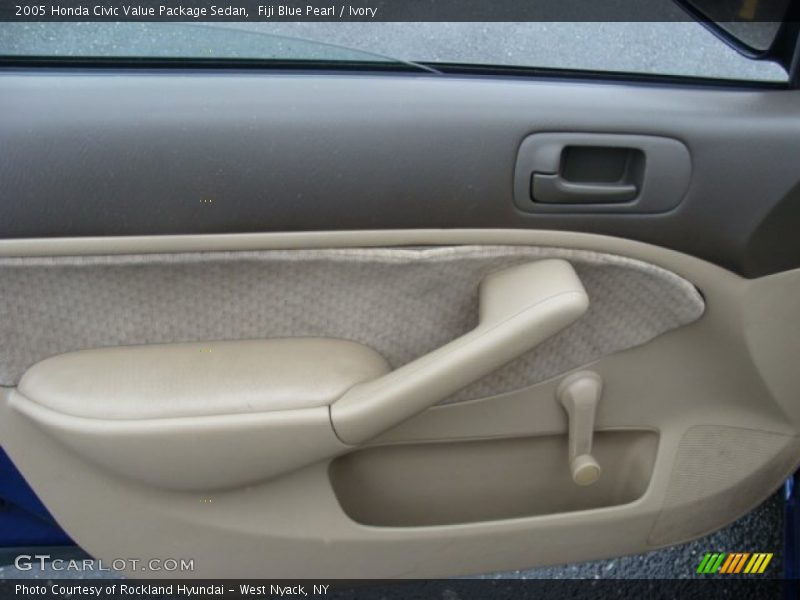 Fiji Blue Pearl / Ivory 2005 Honda Civic Value Package Sedan