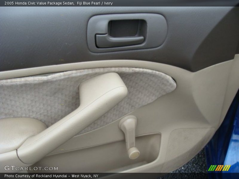 Fiji Blue Pearl / Ivory 2005 Honda Civic Value Package Sedan