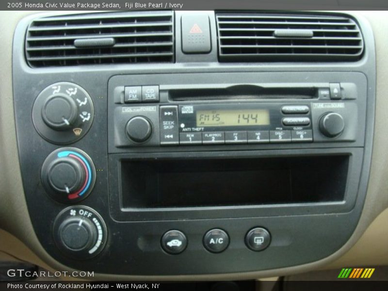 Fiji Blue Pearl / Ivory 2005 Honda Civic Value Package Sedan