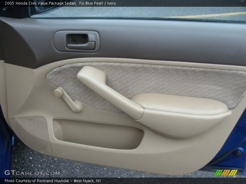 Fiji Blue Pearl / Ivory 2005 Honda Civic Value Package Sedan