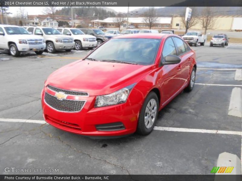 Red Hot / Jet Black/Medium Titanium 2014 Chevrolet Cruze LS