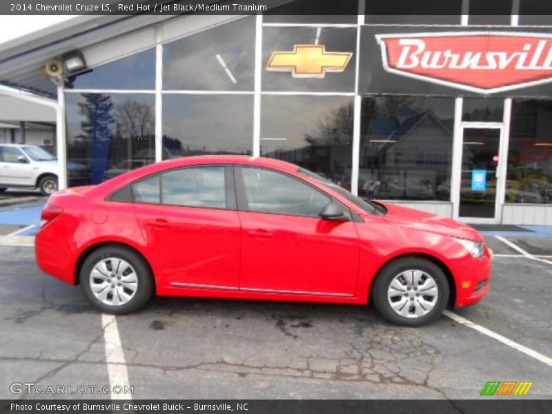 Red Hot / Jet Black/Medium Titanium 2014 Chevrolet Cruze LS