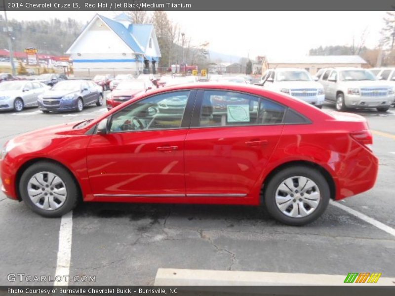 Red Hot / Jet Black/Medium Titanium 2014 Chevrolet Cruze LS