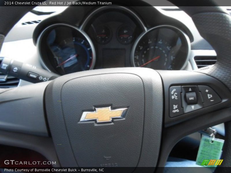 Red Hot / Jet Black/Medium Titanium 2014 Chevrolet Cruze LS