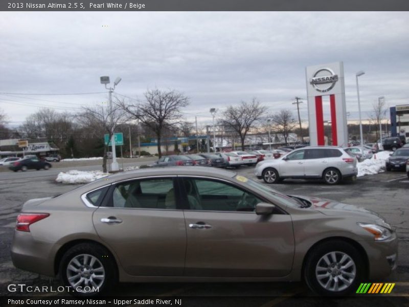 Pearl White / Beige 2013 Nissan Altima 2.5 S