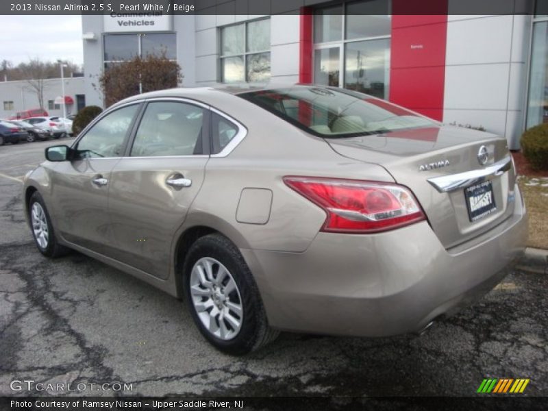 Pearl White / Beige 2013 Nissan Altima 2.5 S