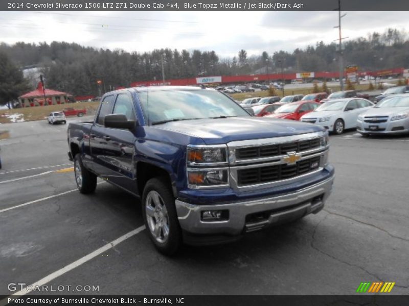 Blue Topaz Metallic / Jet Black/Dark Ash 2014 Chevrolet Silverado 1500 LTZ Z71 Double Cab 4x4