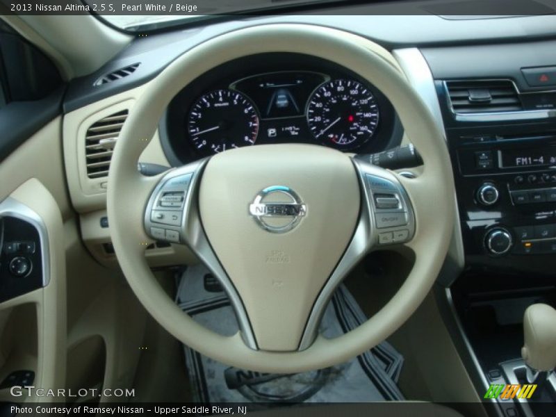 Pearl White / Beige 2013 Nissan Altima 2.5 S