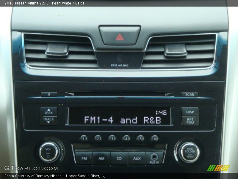 Pearl White / Beige 2013 Nissan Altima 2.5 S