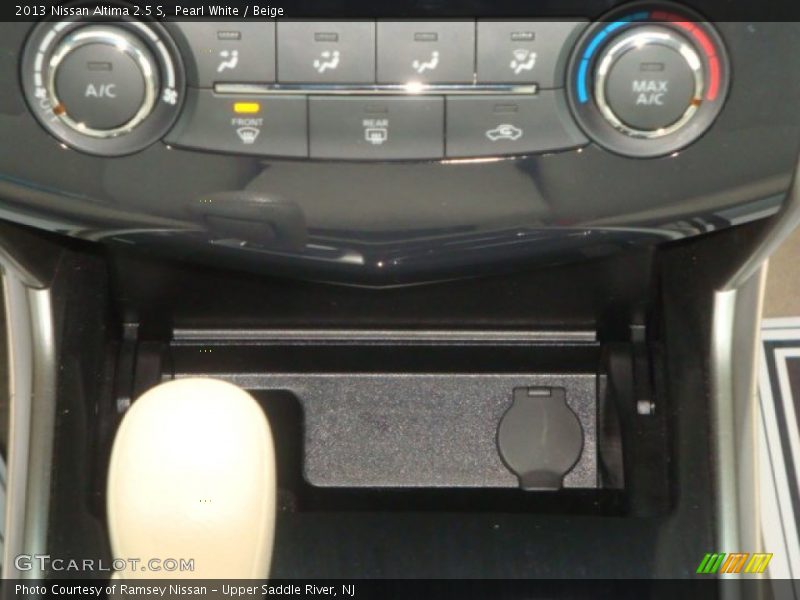 Pearl White / Beige 2013 Nissan Altima 2.5 S