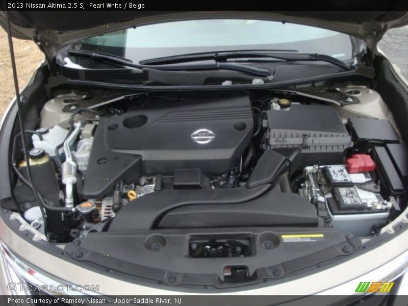 Pearl White / Beige 2013 Nissan Altima 2.5 S