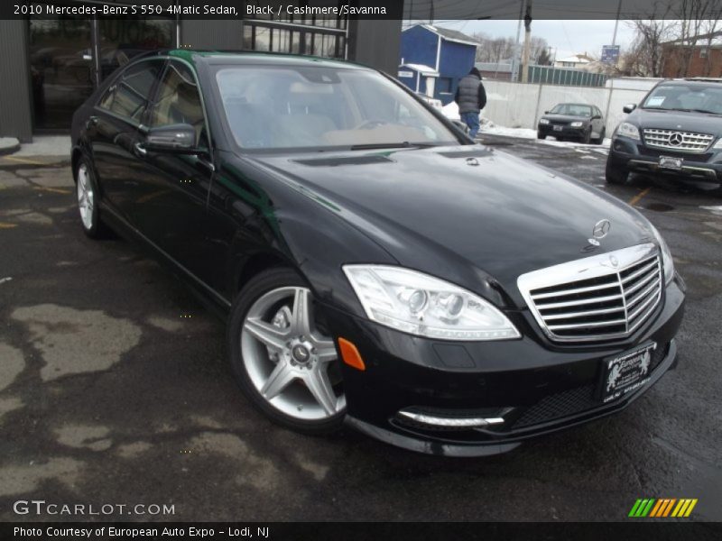 Black / Cashmere/Savanna 2010 Mercedes-Benz S 550 4Matic Sedan