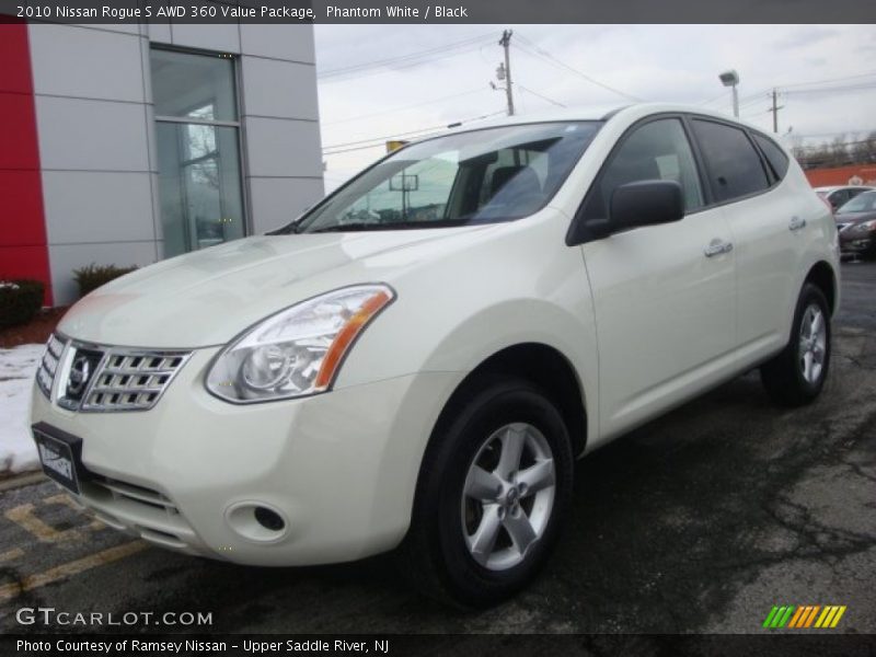 Phantom White / Black 2010 Nissan Rogue S AWD 360 Value Package