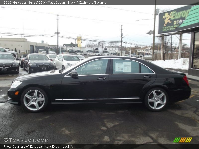 Black / Cashmere/Savanna 2010 Mercedes-Benz S 550 4Matic Sedan