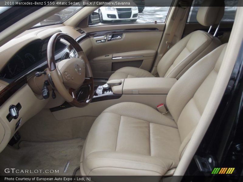 Black / Cashmere/Savanna 2010 Mercedes-Benz S 550 4Matic Sedan