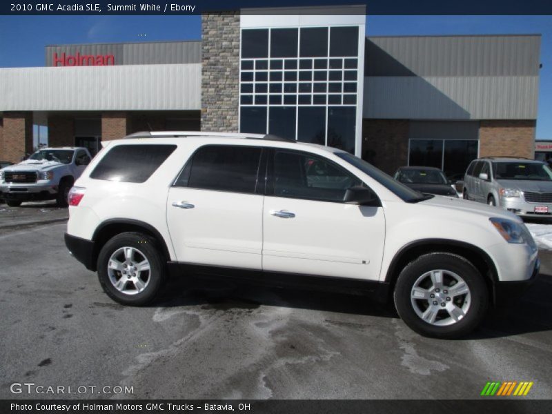 Summit White / Ebony 2010 GMC Acadia SLE