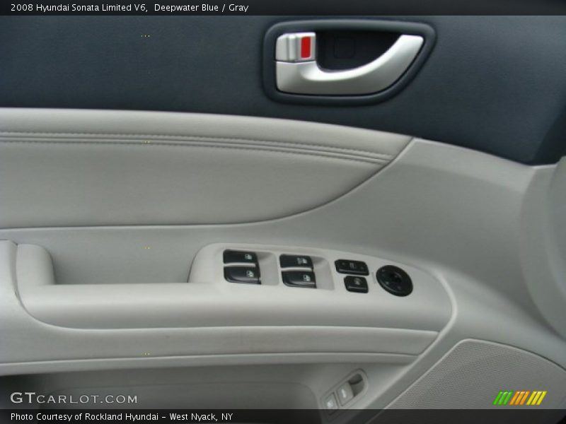 Deepwater Blue / Gray 2008 Hyundai Sonata Limited V6