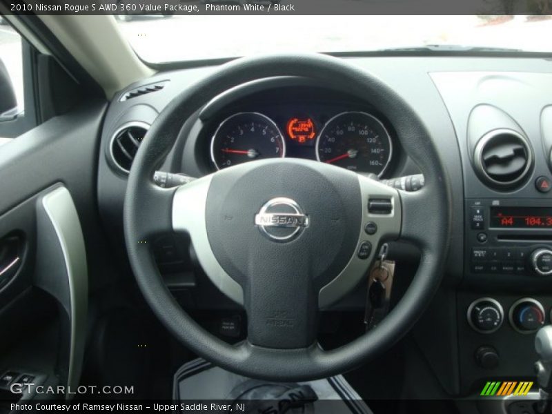 Phantom White / Black 2010 Nissan Rogue S AWD 360 Value Package