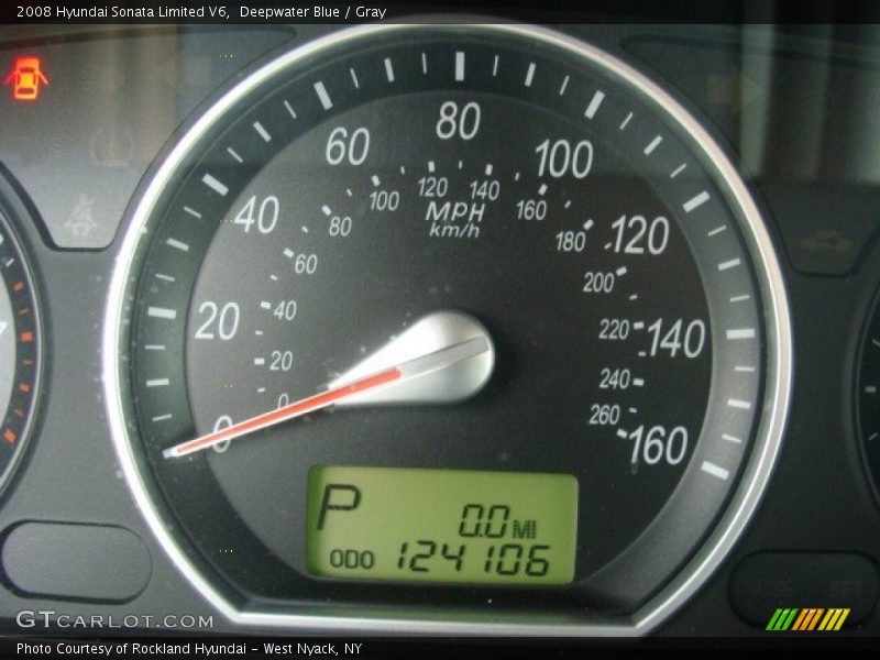 Deepwater Blue / Gray 2008 Hyundai Sonata Limited V6
