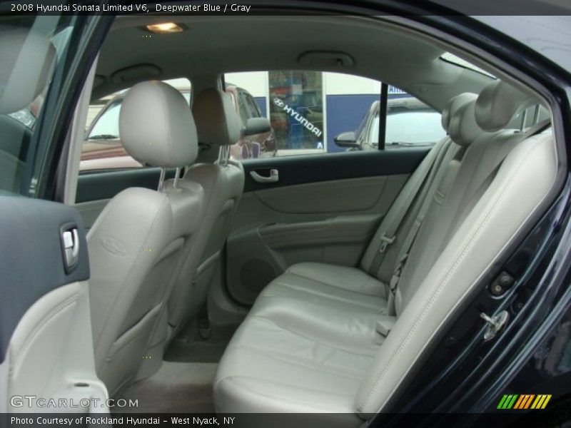 Deepwater Blue / Gray 2008 Hyundai Sonata Limited V6