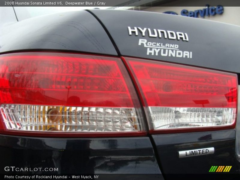 Deepwater Blue / Gray 2008 Hyundai Sonata Limited V6
