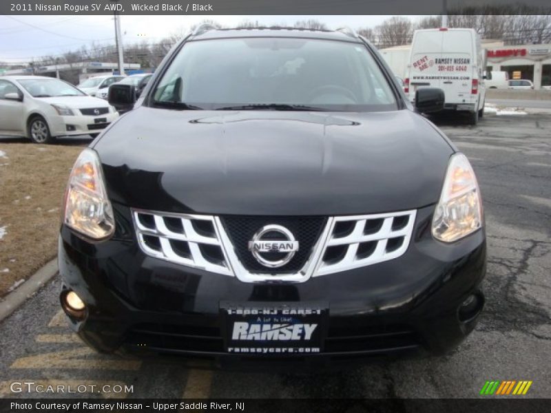 Wicked Black / Black 2011 Nissan Rogue SV AWD