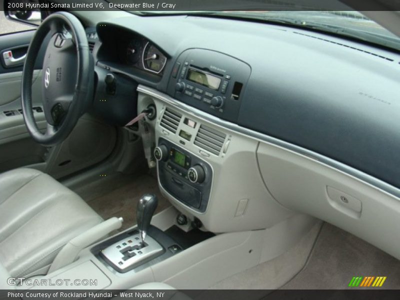 Deepwater Blue / Gray 2008 Hyundai Sonata Limited V6