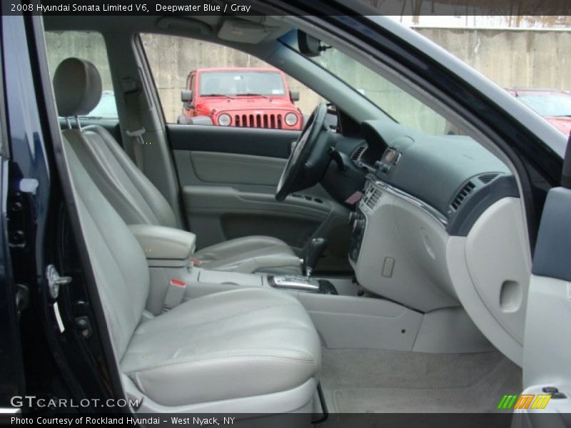 Deepwater Blue / Gray 2008 Hyundai Sonata Limited V6