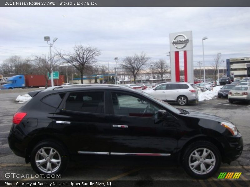 Wicked Black / Black 2011 Nissan Rogue SV AWD