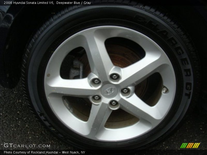 Deepwater Blue / Gray 2008 Hyundai Sonata Limited V6