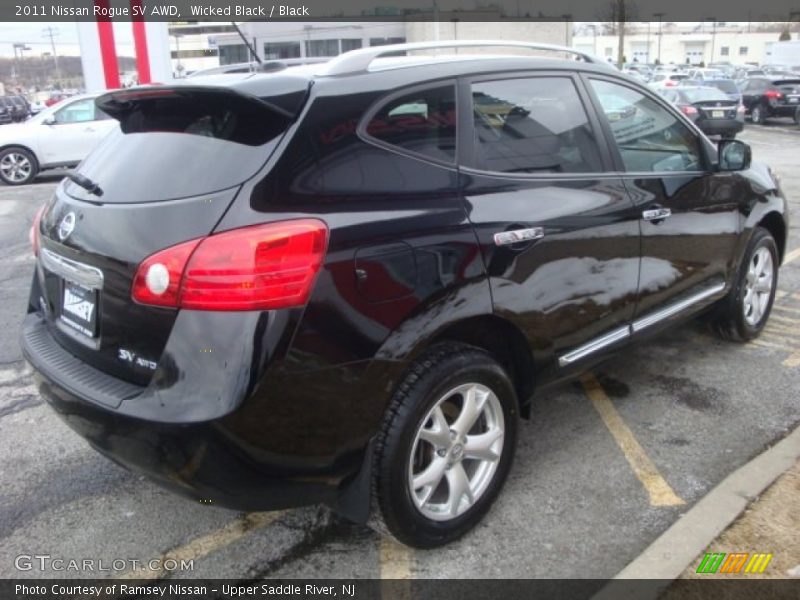 Wicked Black / Black 2011 Nissan Rogue SV AWD