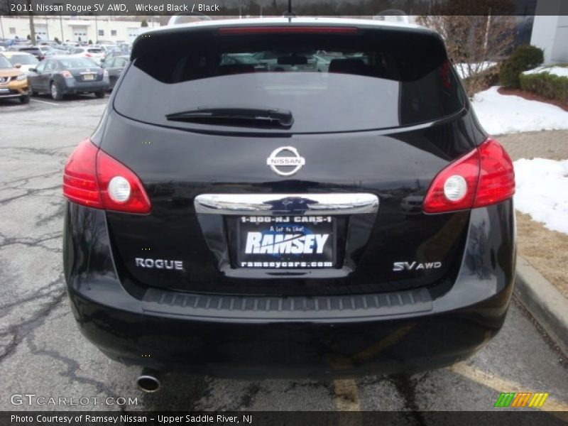 Wicked Black / Black 2011 Nissan Rogue SV AWD