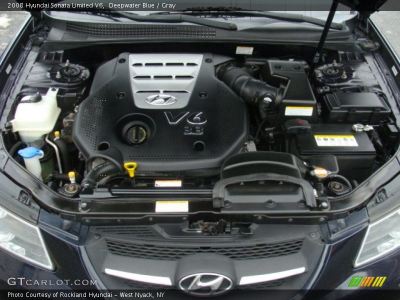 Deepwater Blue / Gray 2008 Hyundai Sonata Limited V6