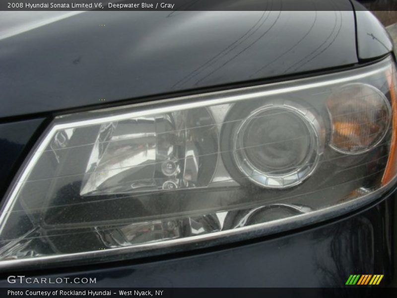 Deepwater Blue / Gray 2008 Hyundai Sonata Limited V6