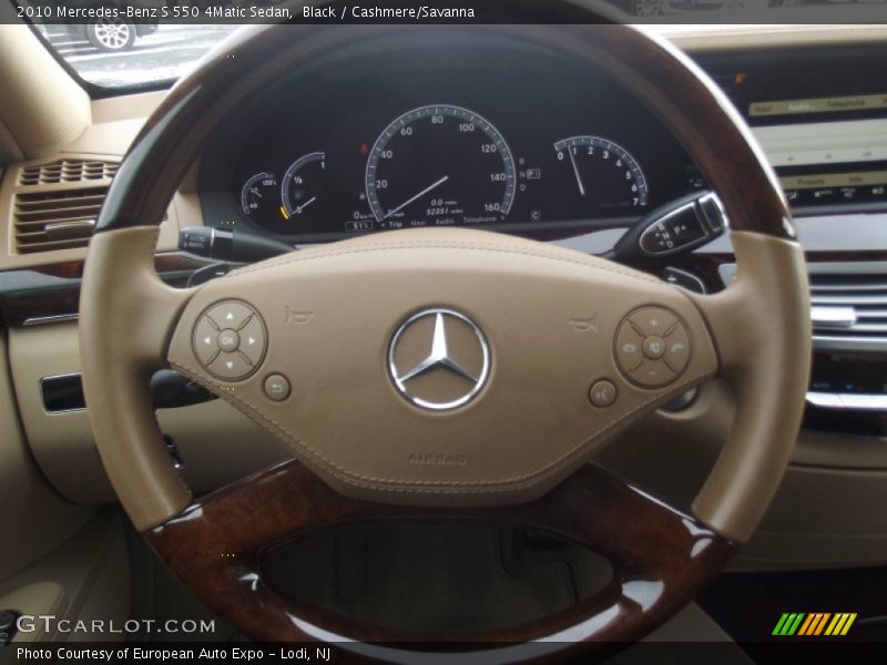 Black / Cashmere/Savanna 2010 Mercedes-Benz S 550 4Matic Sedan