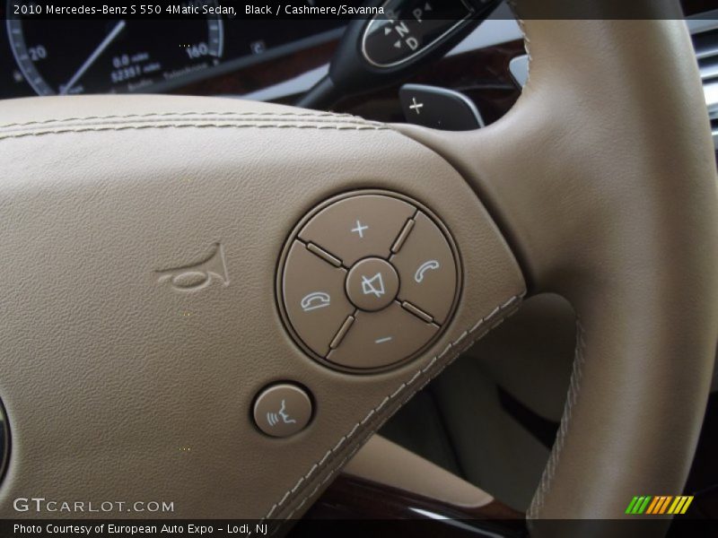 Black / Cashmere/Savanna 2010 Mercedes-Benz S 550 4Matic Sedan