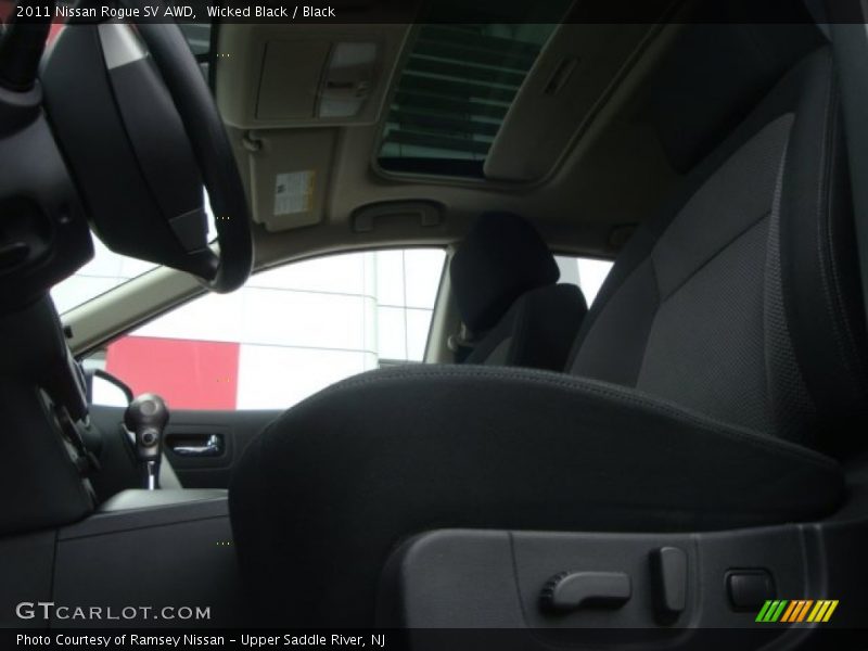Wicked Black / Black 2011 Nissan Rogue SV AWD