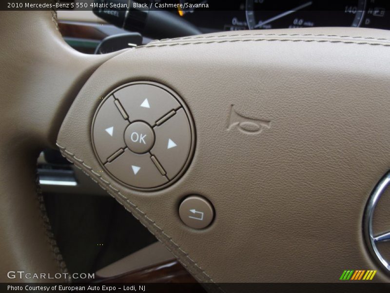 Black / Cashmere/Savanna 2010 Mercedes-Benz S 550 4Matic Sedan