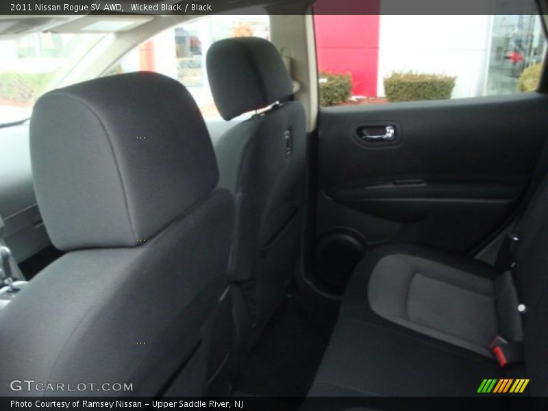Wicked Black / Black 2011 Nissan Rogue SV AWD